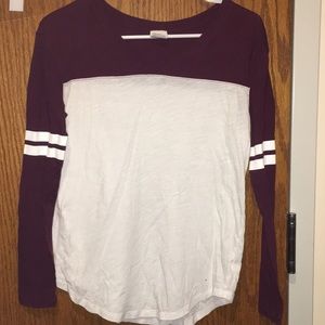 Maroon and White Long Sleeve